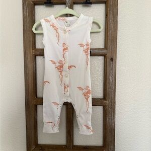 Kate Quinn Cream and Orange Baby Romper